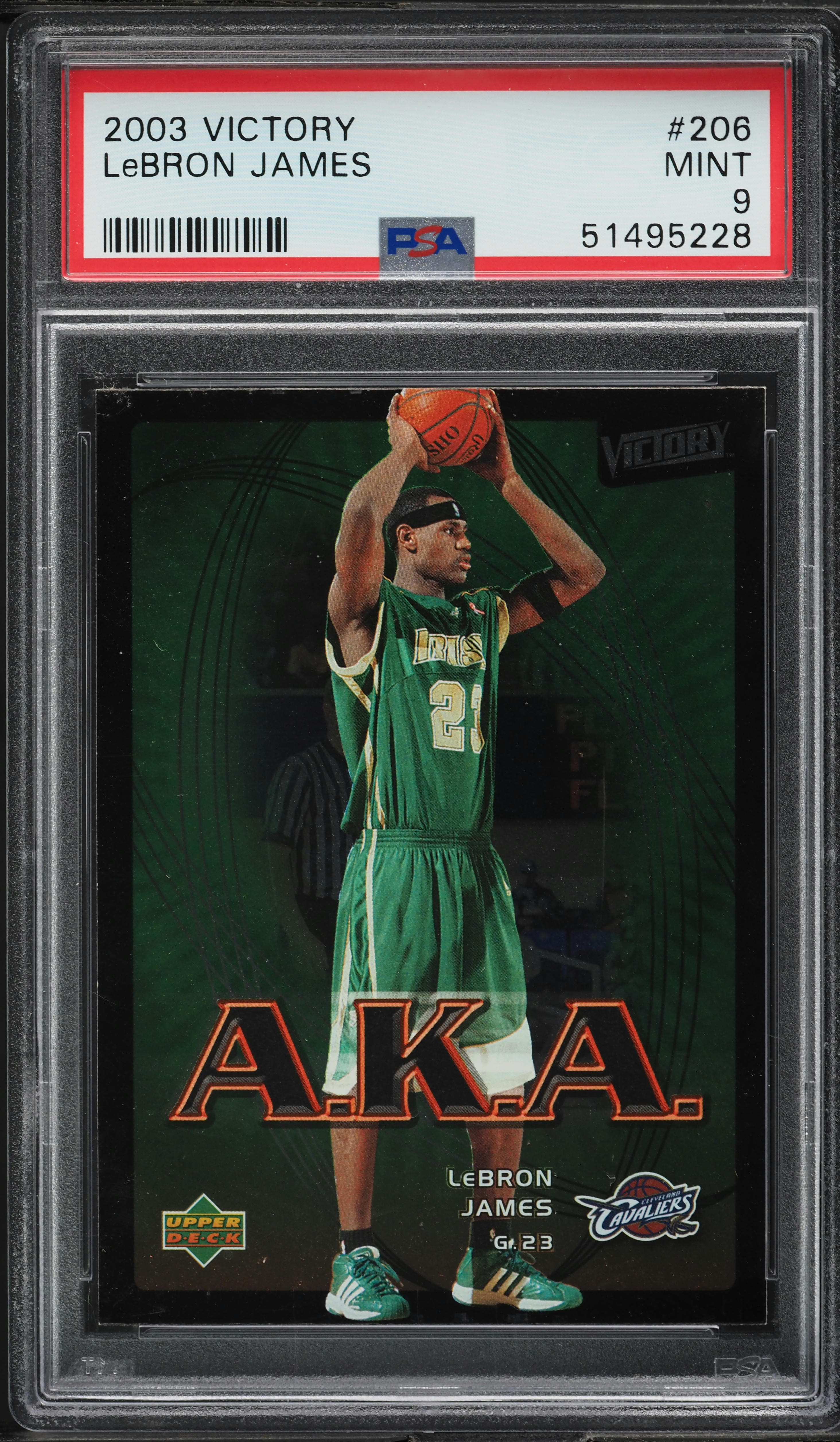 2003 Upper Deck Victory LeBron James ROOKIE #206 PSA 9 MINT