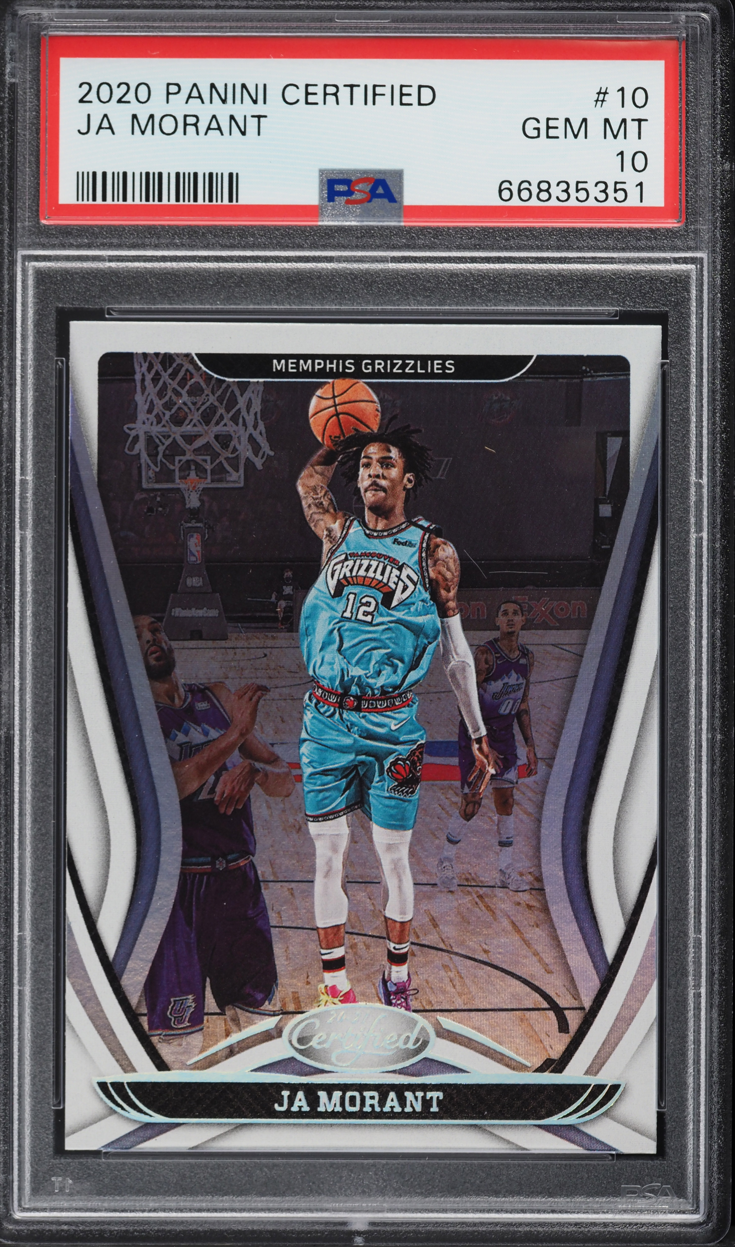 2020 Panini Certified Ja Morant #10 PSA 10 GEM MINT