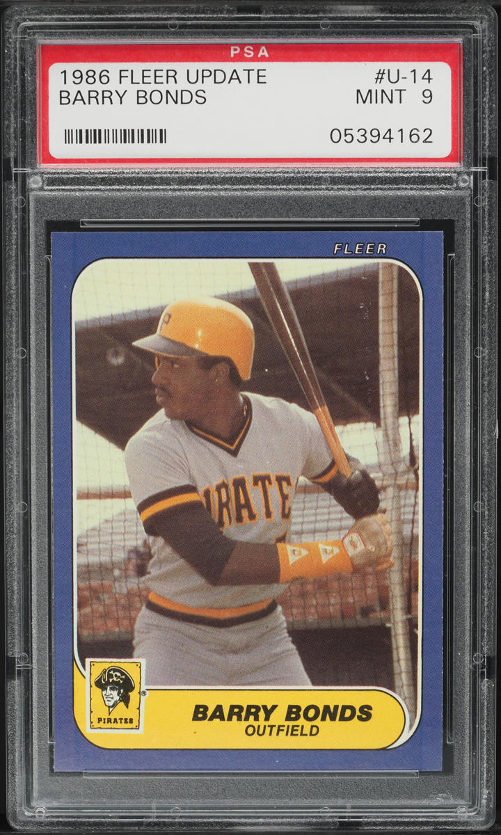 1986 Fleer Update Barry Bonds ROOKIE #U-14 PSA 9 MINT