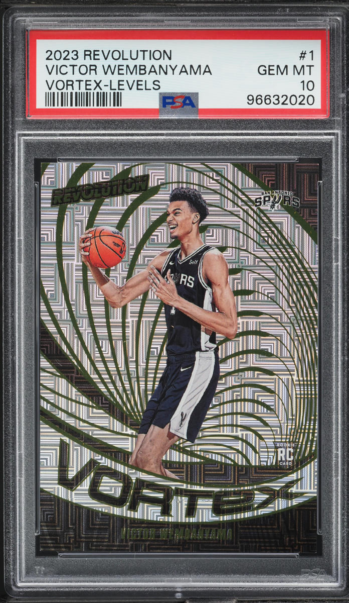 2023 Panini Revolution Vortex Levels Victor Wembanyama ROOKIE #1 PSA 10 GEM MINT