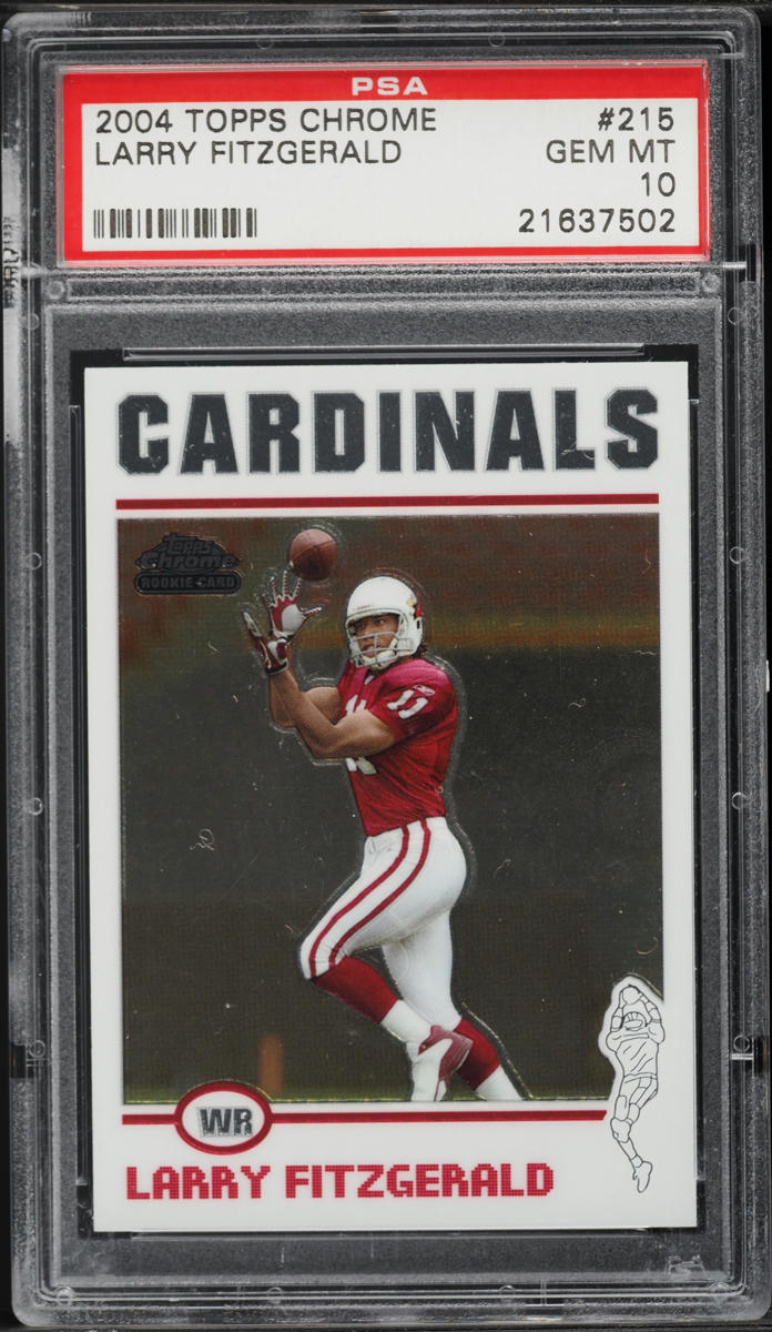 2004 Topps Chrome Larry Fitzgerald ROOKIE #215 PSA 10 GEM MINT