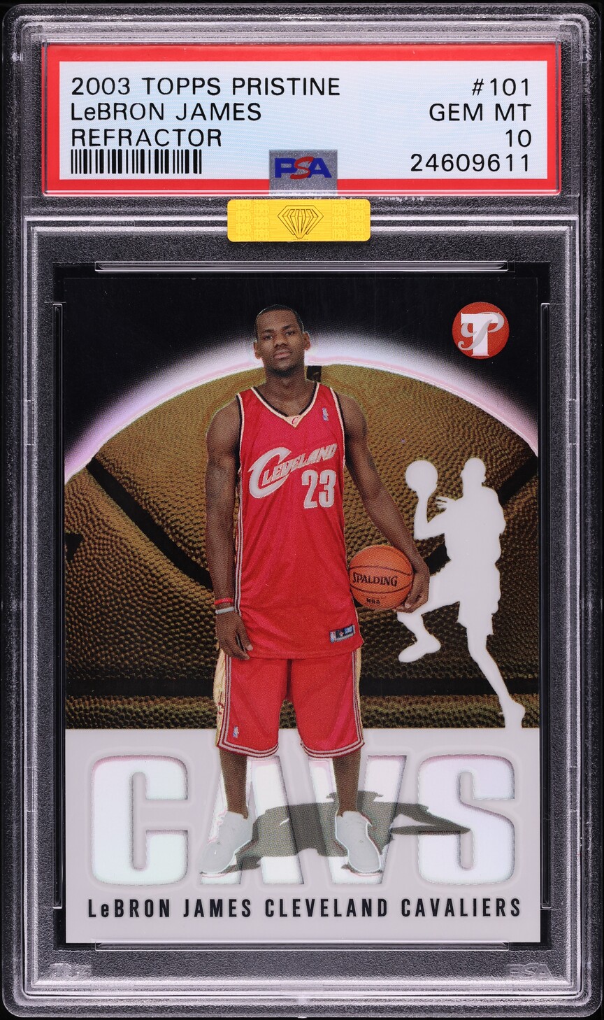2003 Topps Pristine Refractor LeBron James ROOKIE /1999 #101 MBA PSA 10 GEM MINT