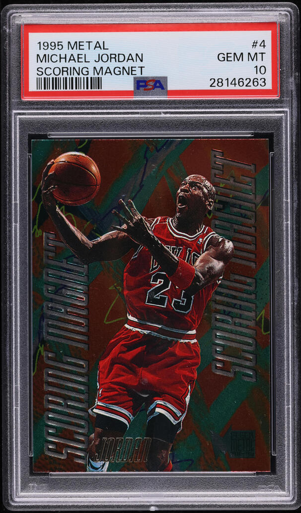 1995 Metal Scoring Magnet Michael Jordan #4 PSA 10 GEM MINT