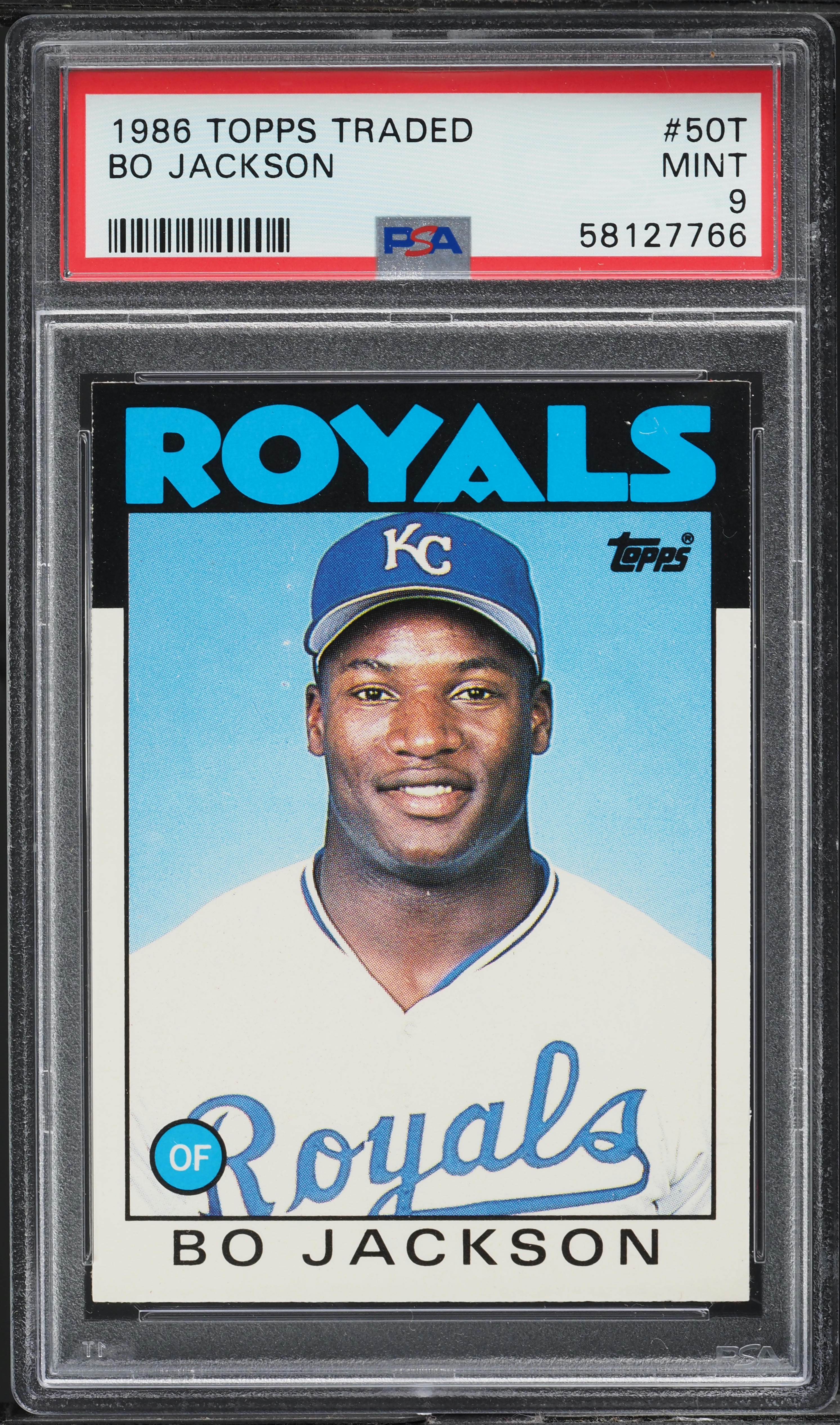 1986 Topps Traded Bo Jackson ROOKIE #50T PSA 9 MINT