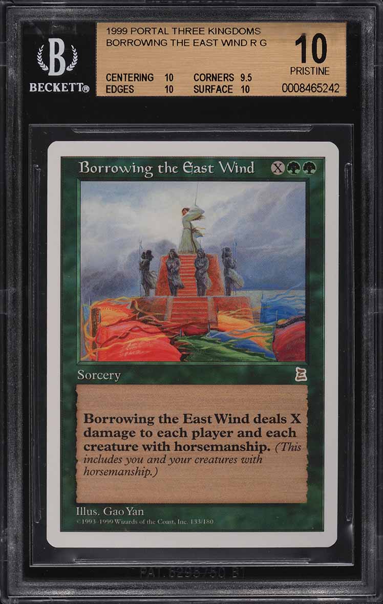 1999 Magic The Gathering MTG Portal Three Kingdoms Borrowing East Wind BGS 10