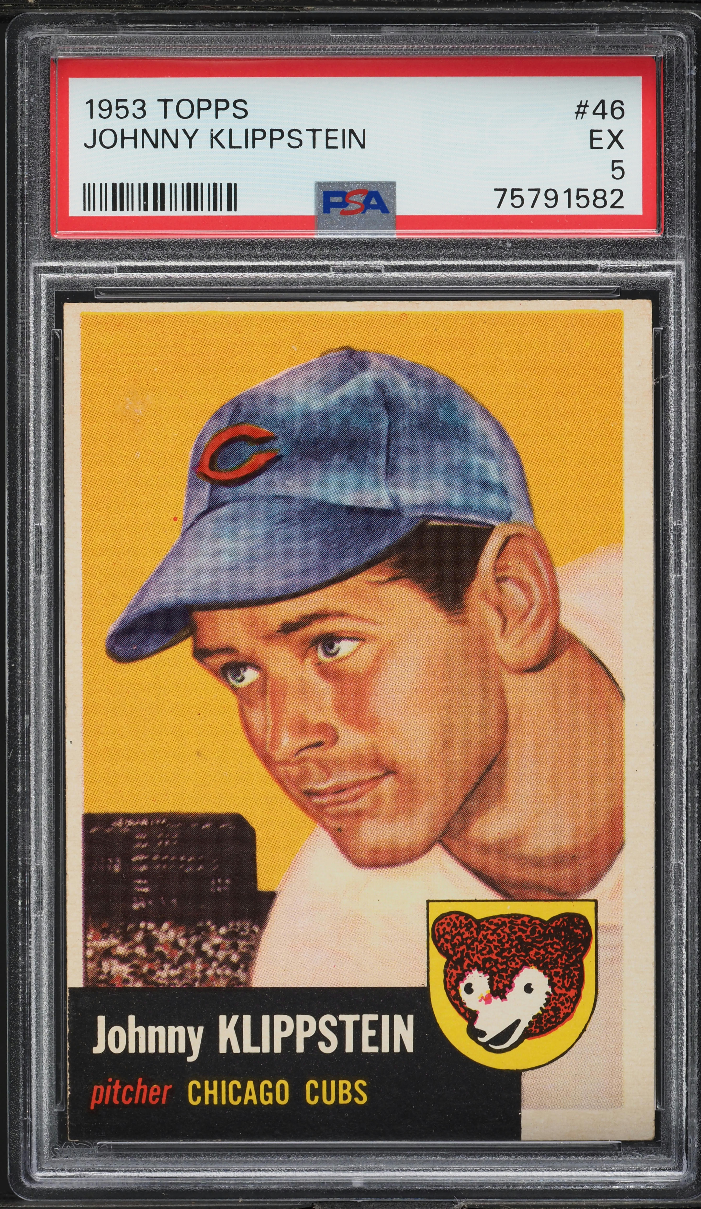 1953 Topps Johnny Klippstein #46 PSA 5 EX