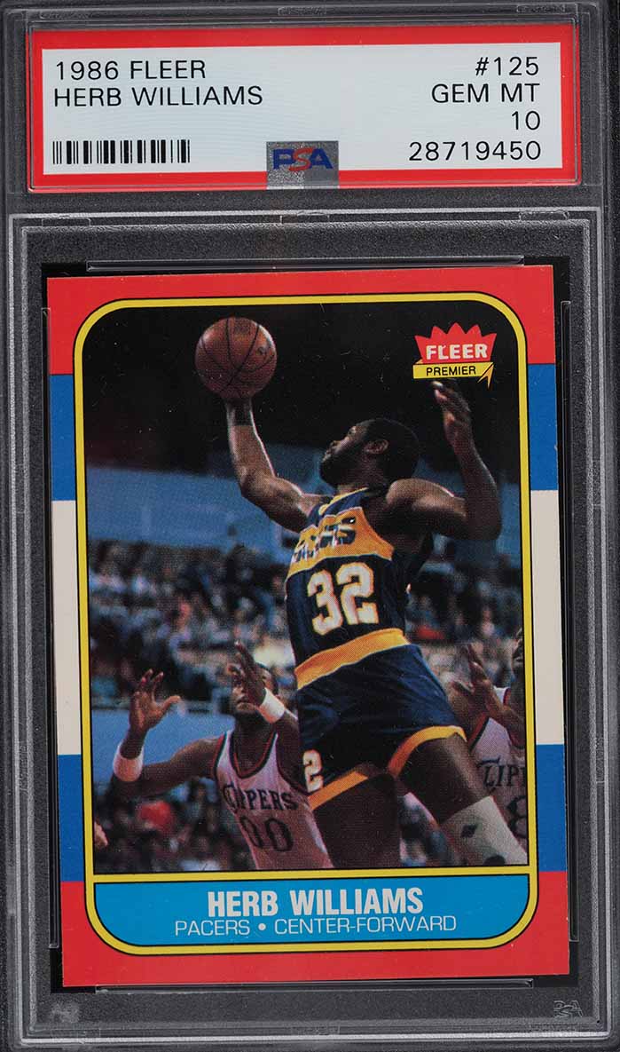 1986 Fleer Basketball Herb Williams #125 PSA 10 GEM MINT
