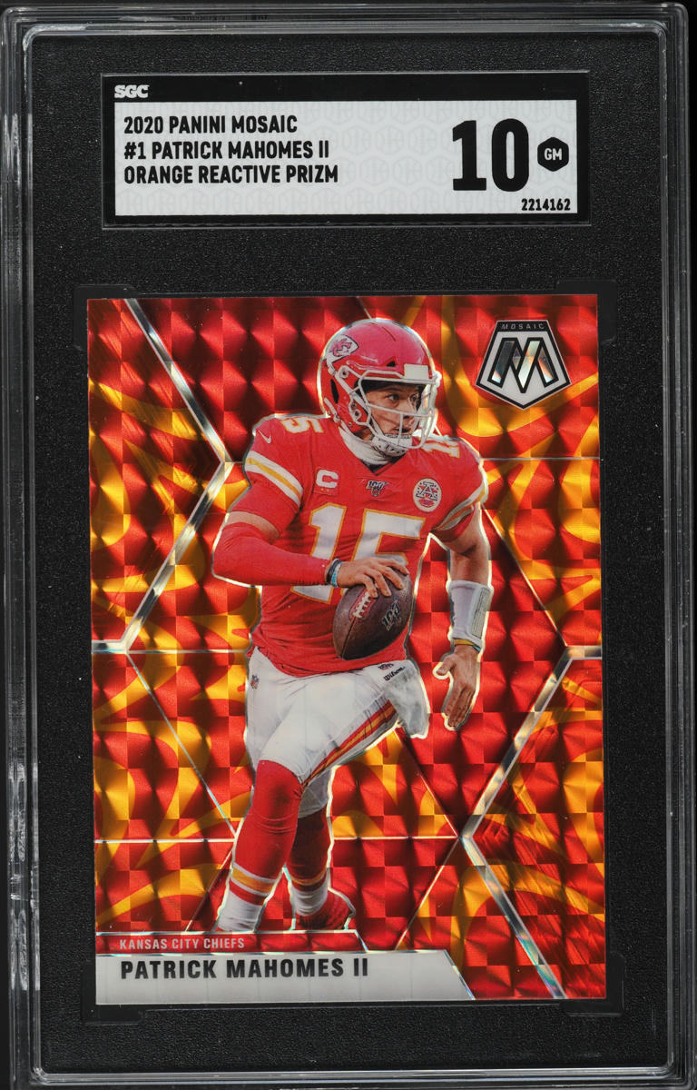 2020 Panini Mosaic Orange Reactive Patrick Mahomes II #1 SGC 10 GEM MINT