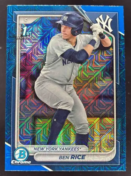 2024 Bowman Chrome Prospects Mega Box Blue Mojo #BCP-186 Ben Rice RC /150