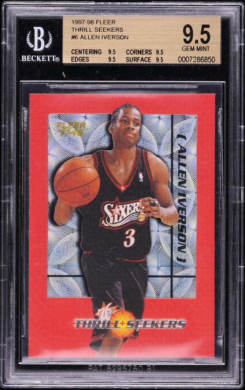 1997 Fleer Thrill Seekers Allen Iverson #6 BGS 9.5 GEM MINT