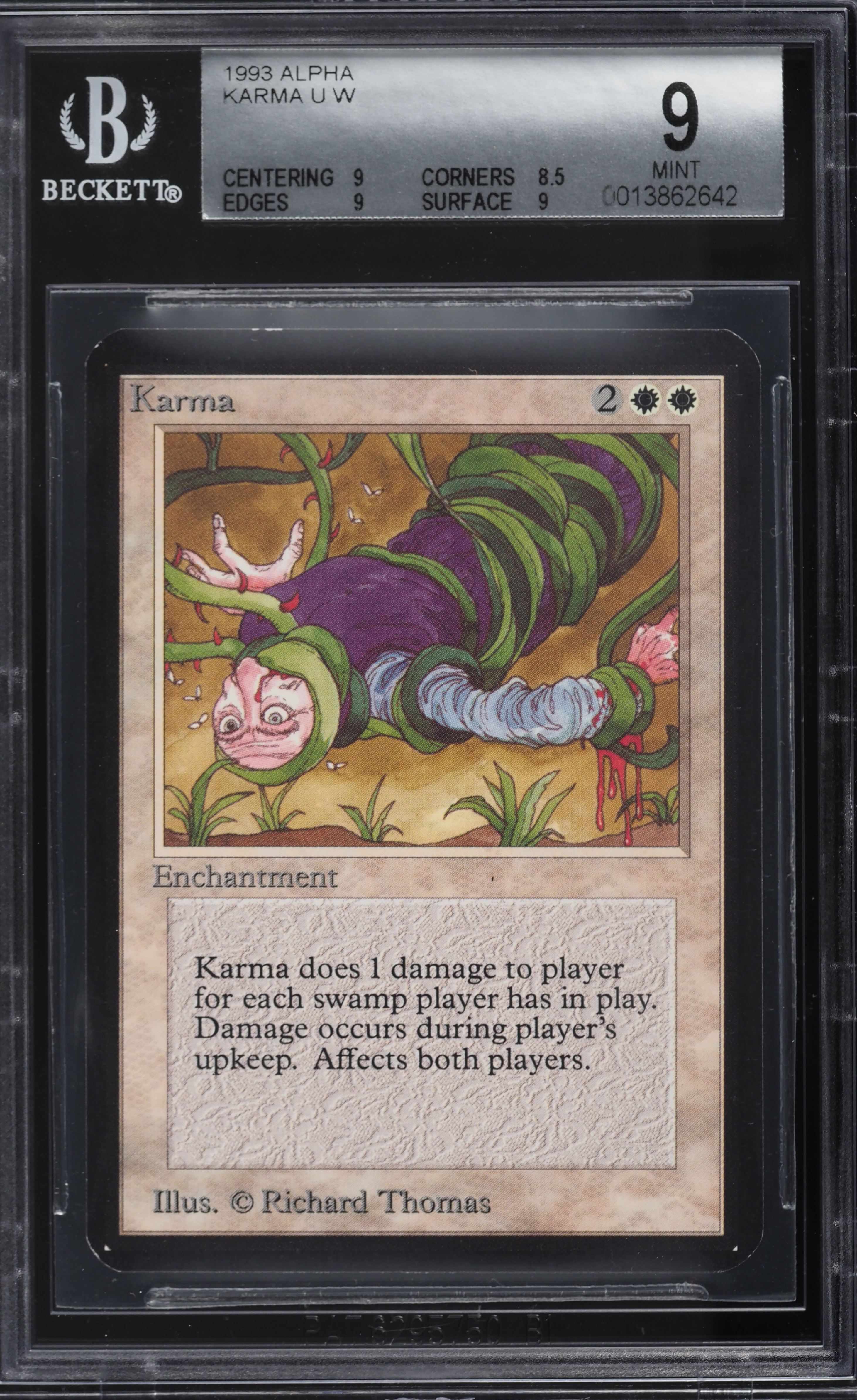 1993 Magic The Gathering MTG Alpha Karma U W BGS 9 MINT
