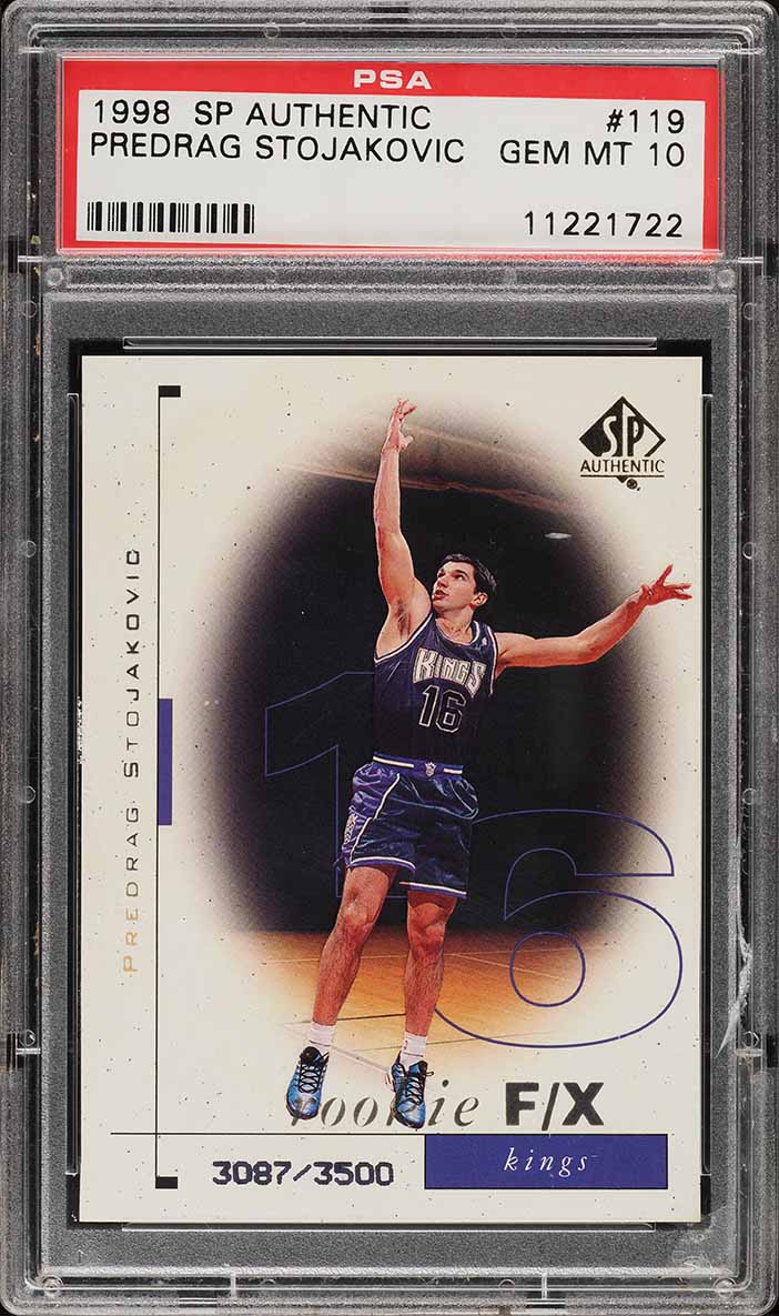 1998 SP Authentic Predrag Stojakovic ROOKIE /3500 #119 PSA 10 GEM MINT
