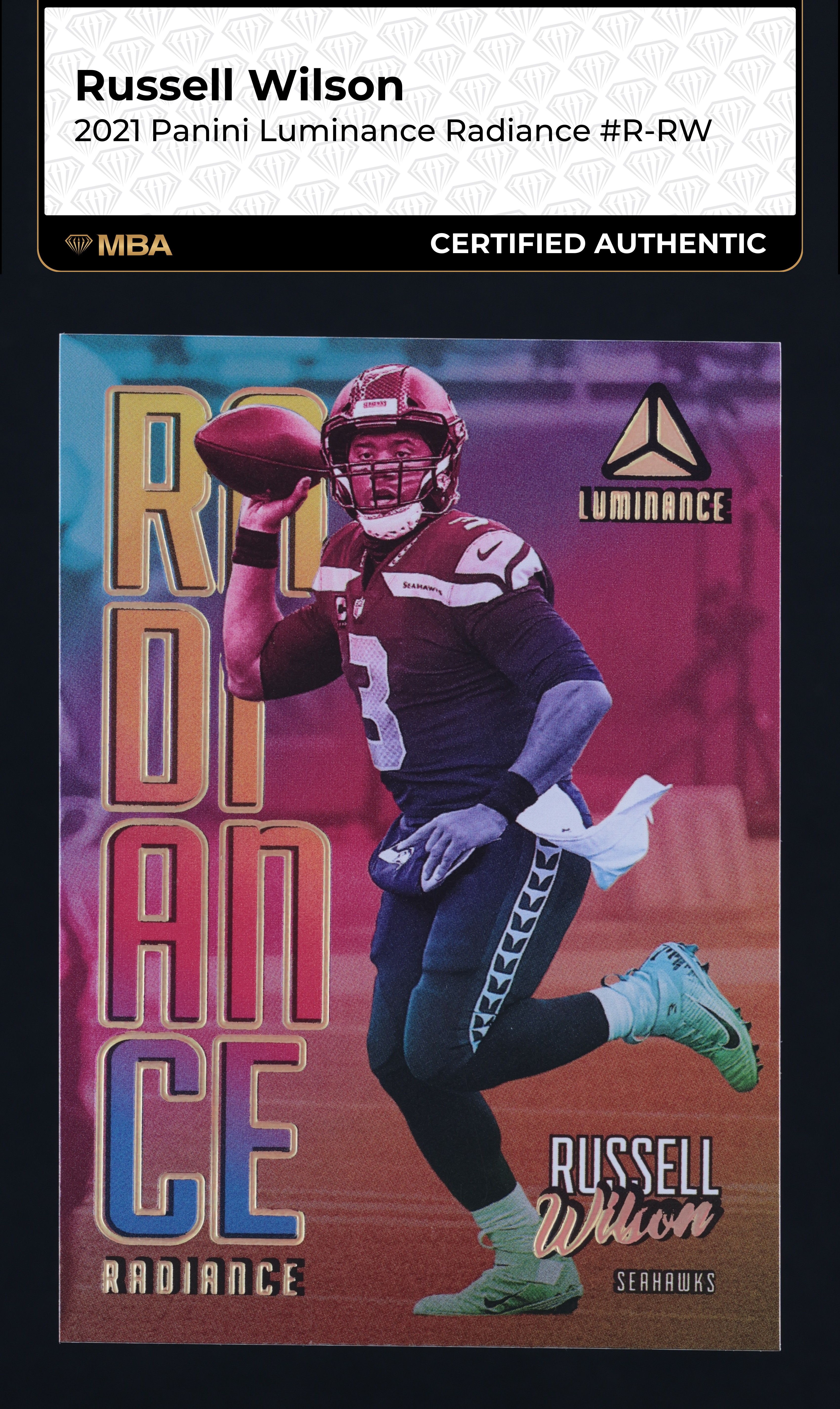 2021 Panini Luminance Radiance Russell Wilson #R-RW MBA AUTH