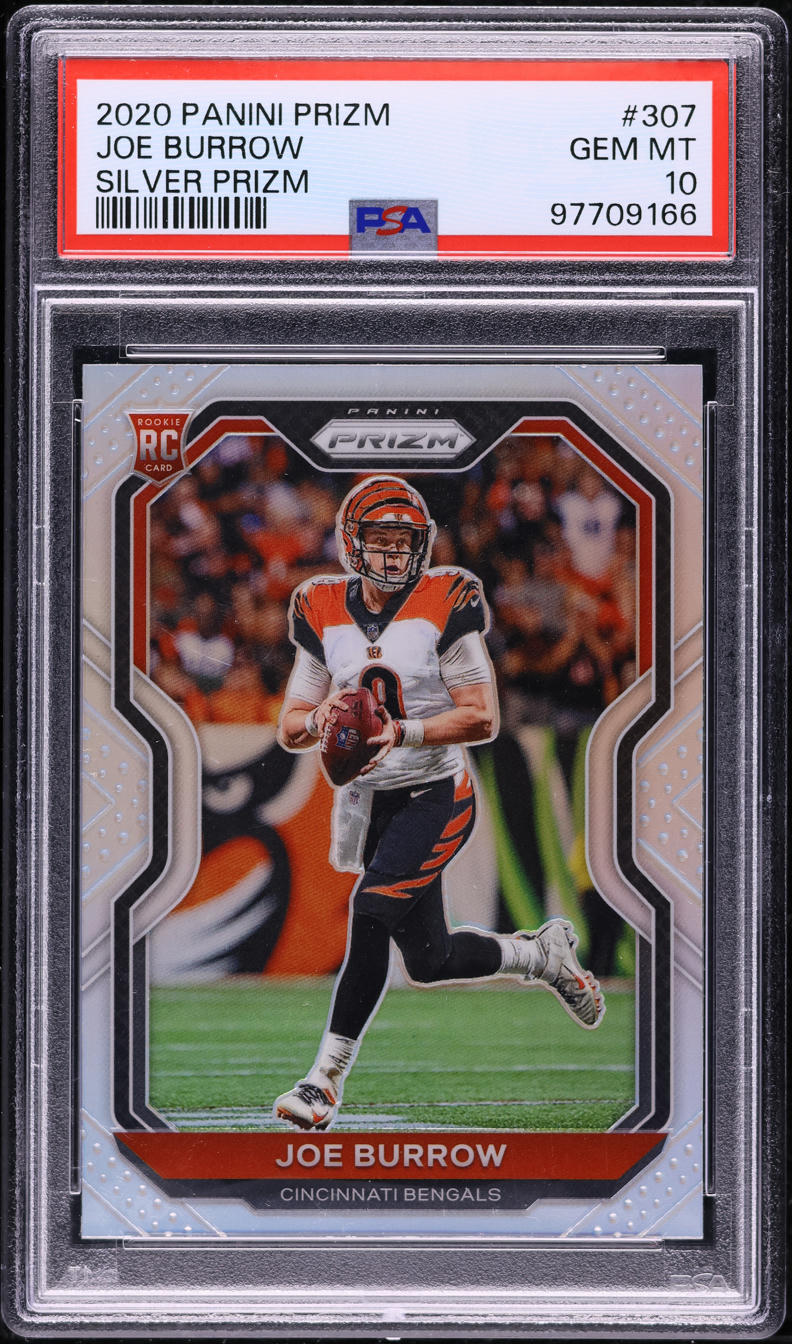 2020 Panini Prizm Silver Joe Burrow ROOKIE #307 PSA 10 GEM MINT