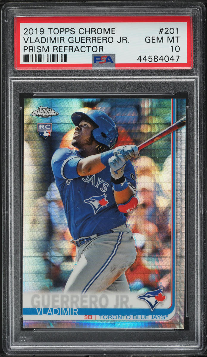 2019 Topps Chrome Prism Refractor Vladimir Guerrero Jr. ROOKIE #201 PSA 10 GEM