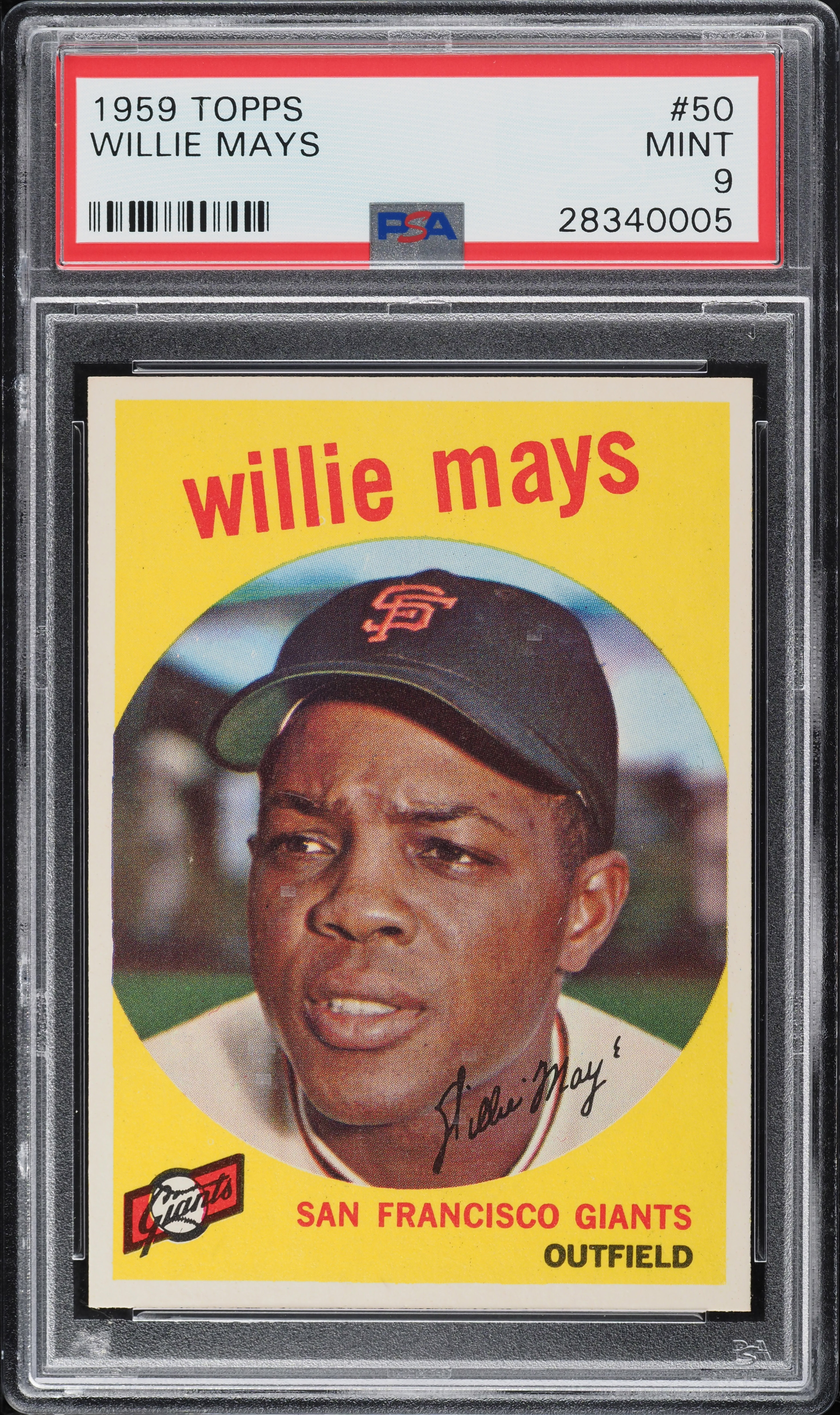 1959 Topps Willie Mays #50 PSA 9 MINT (PWCC-E)