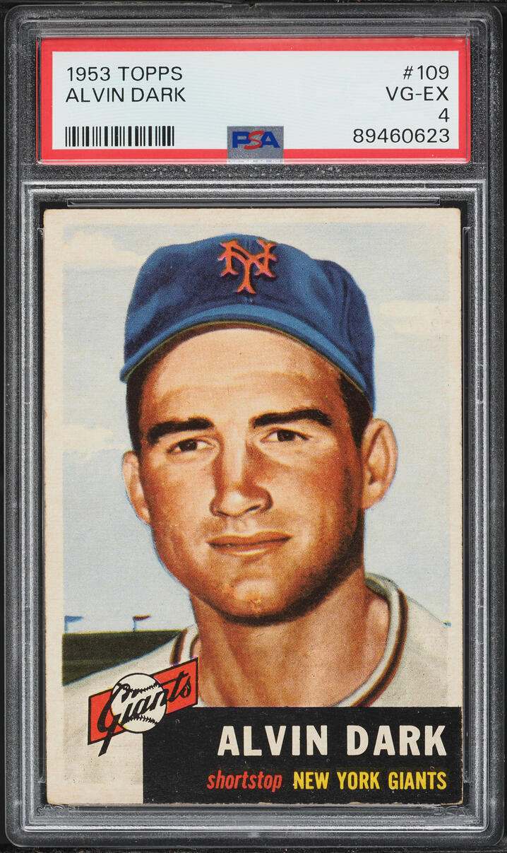 1953 Topps Alvin Dark SHORT PRINT #109 PSA 4 VGEX