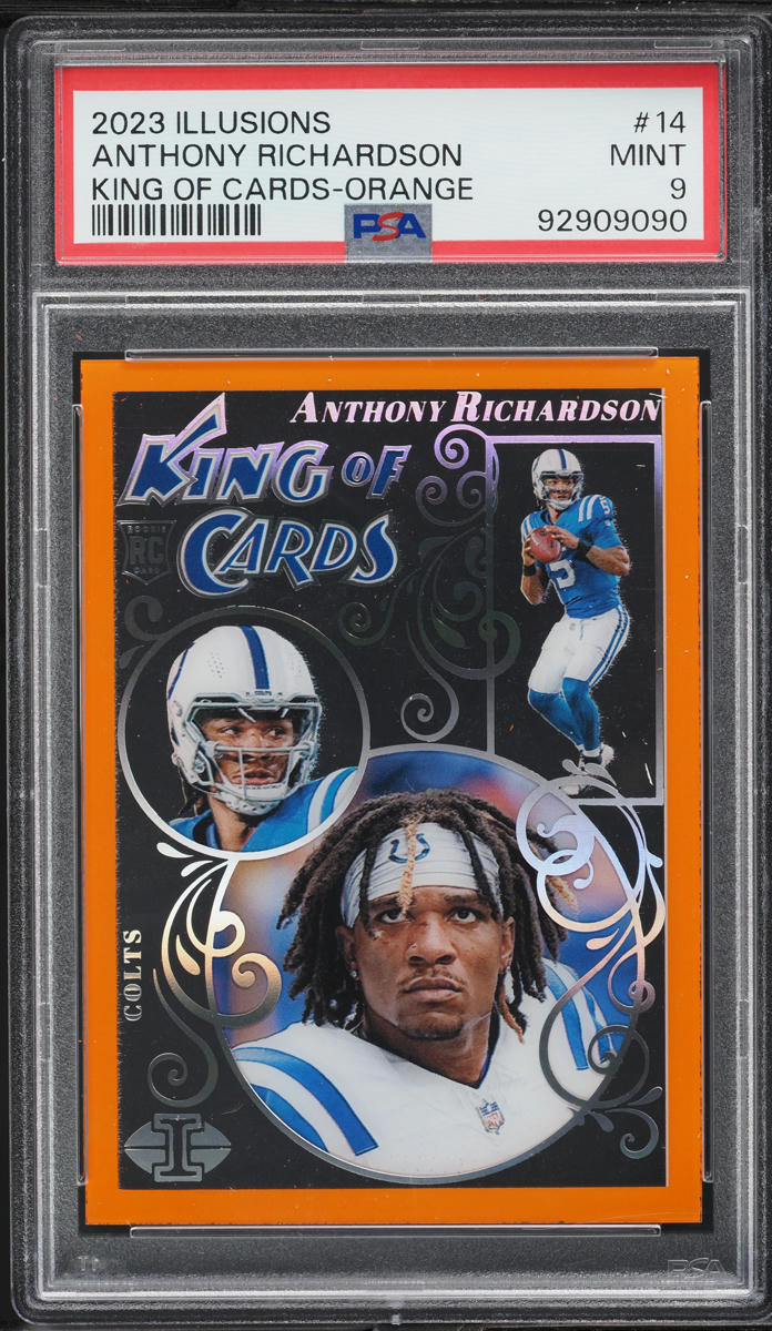 2023 Panini Illusions King Of Cards Orange Anthony Richardson ROOKIE #14 PSA 9