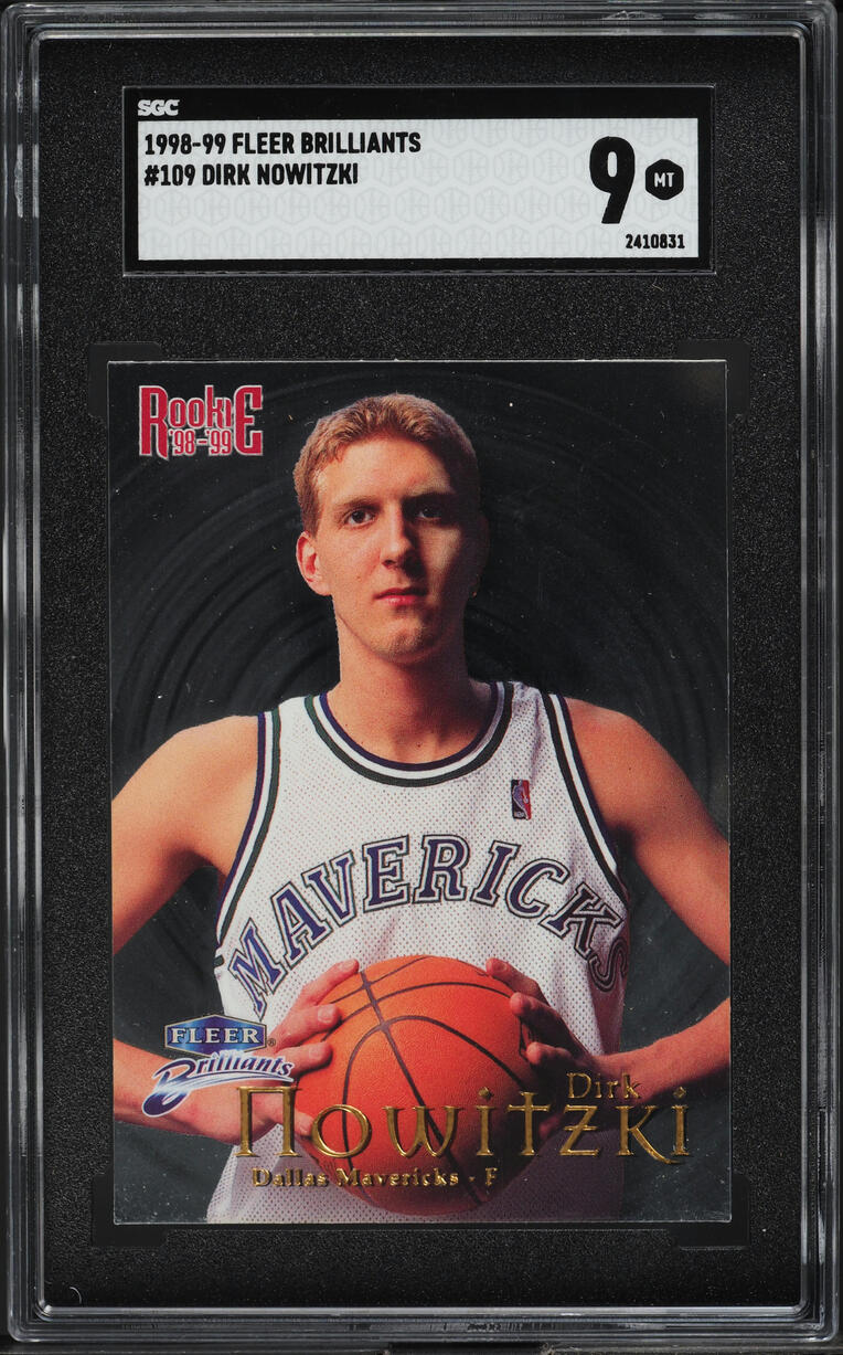 1998 Fleer Brilliants Dirk Nowitzki ROOKIE #109 SGC 9 MINT