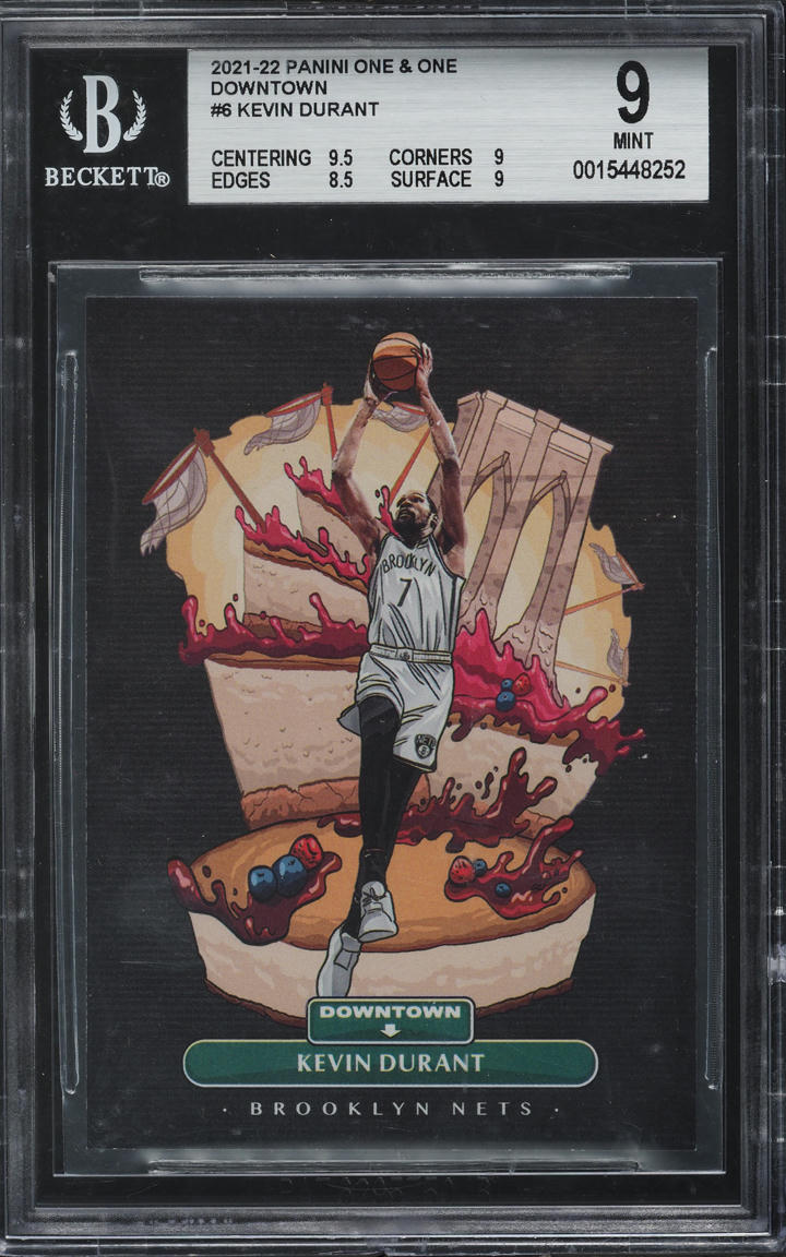 2021 Panini One and One Downtown Kevin Durant #6 BGS 9 MINT
