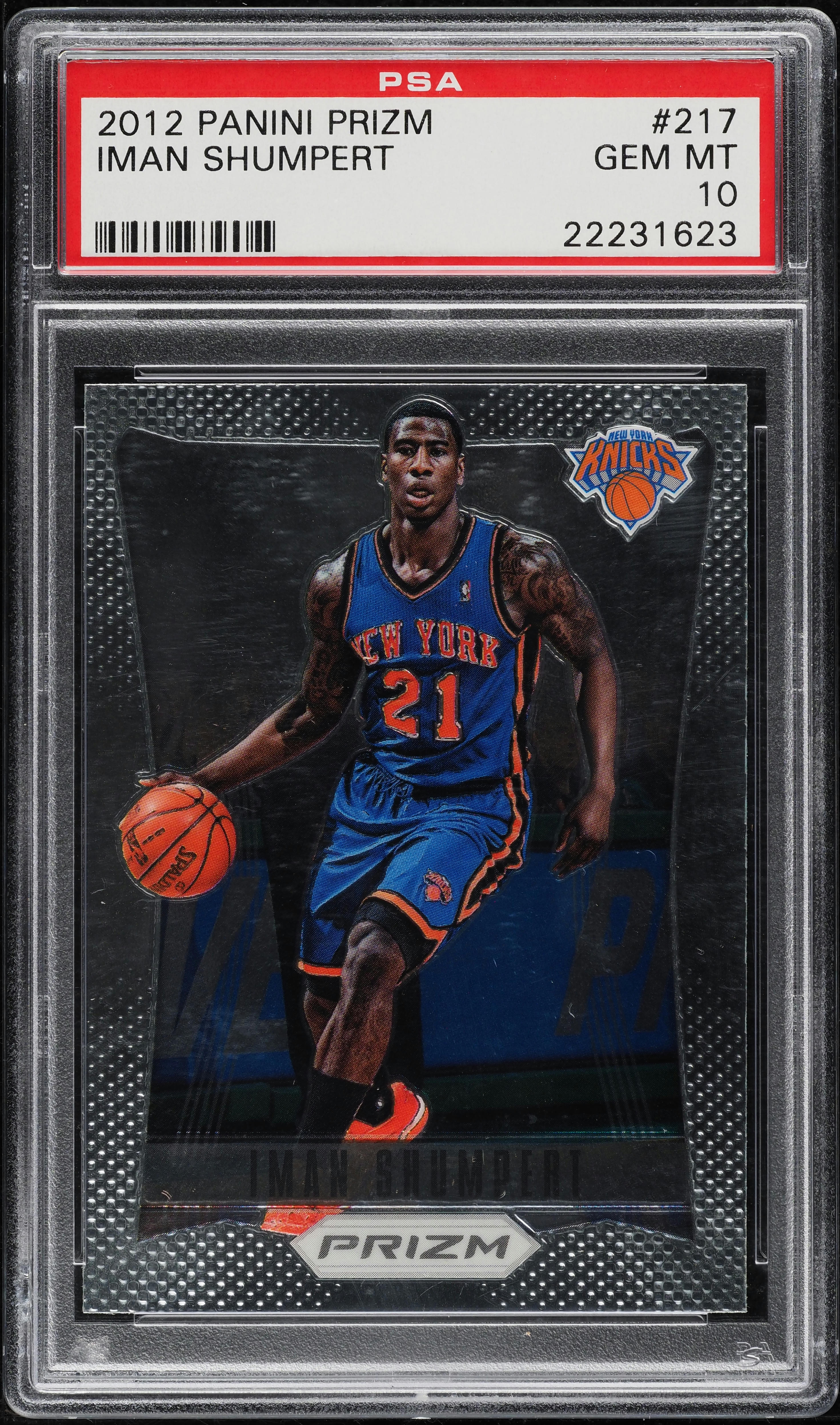 2012 Panini Prizm Iman Shumpert ROOKIE #217 PSA 10 GEM MINT