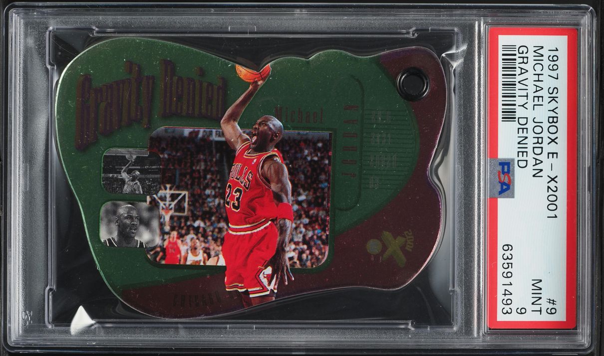 1997 Skybox E-X2001 Gravity Denied Die-Cut Michael Jordan #9 PSA 9 MINT