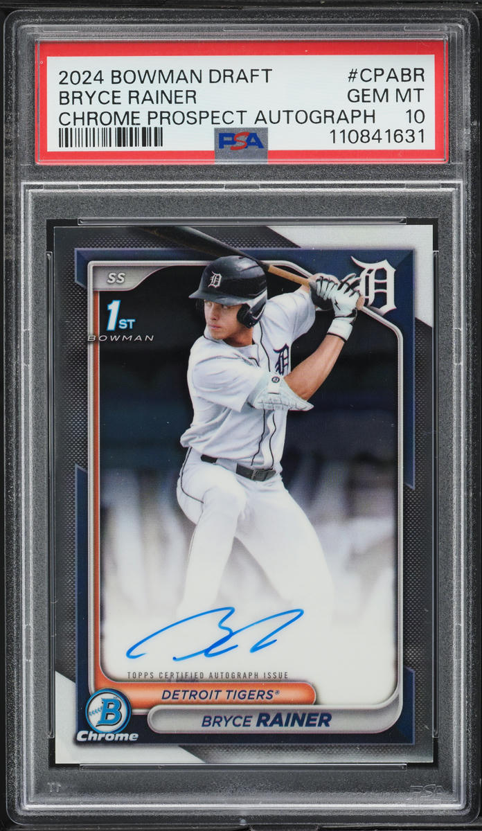 2024 Bowman Chrome Draft Bryce Rainer PROSPECT AUTO #CPA-BR PSA 10 GEM MINT