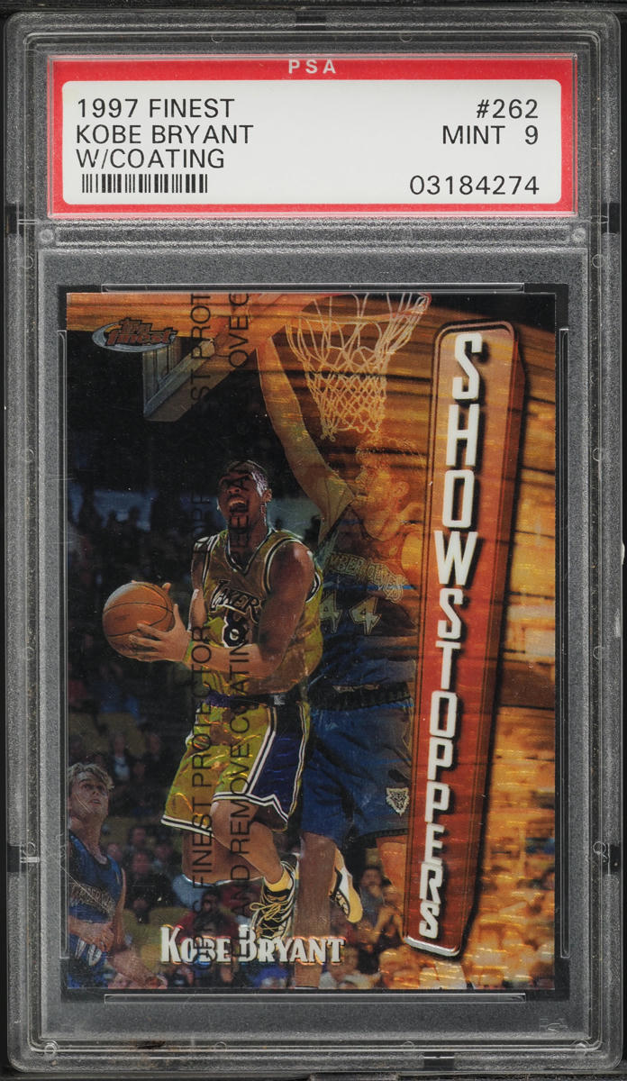 1997 Finest Basketball w/ Coating Kobe Bryant #262 PSA 9 MINT