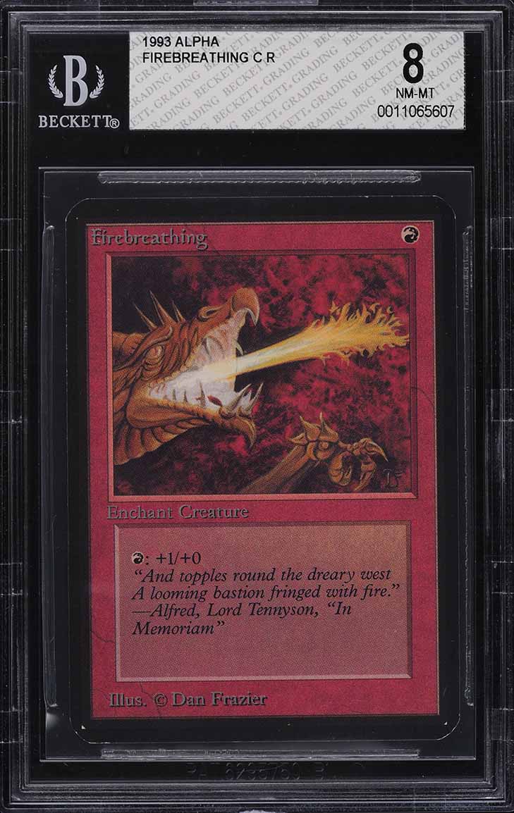 1993 Magic The Gathering MTG Alpha Firebreathing C R BGS 8 NM-MT
