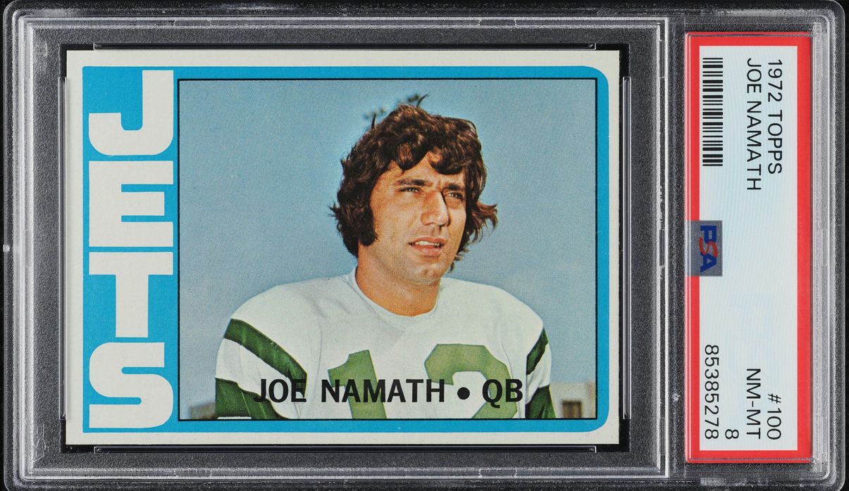 1972 Topps Football Joe Namath #100 PSA 8 NM-MT