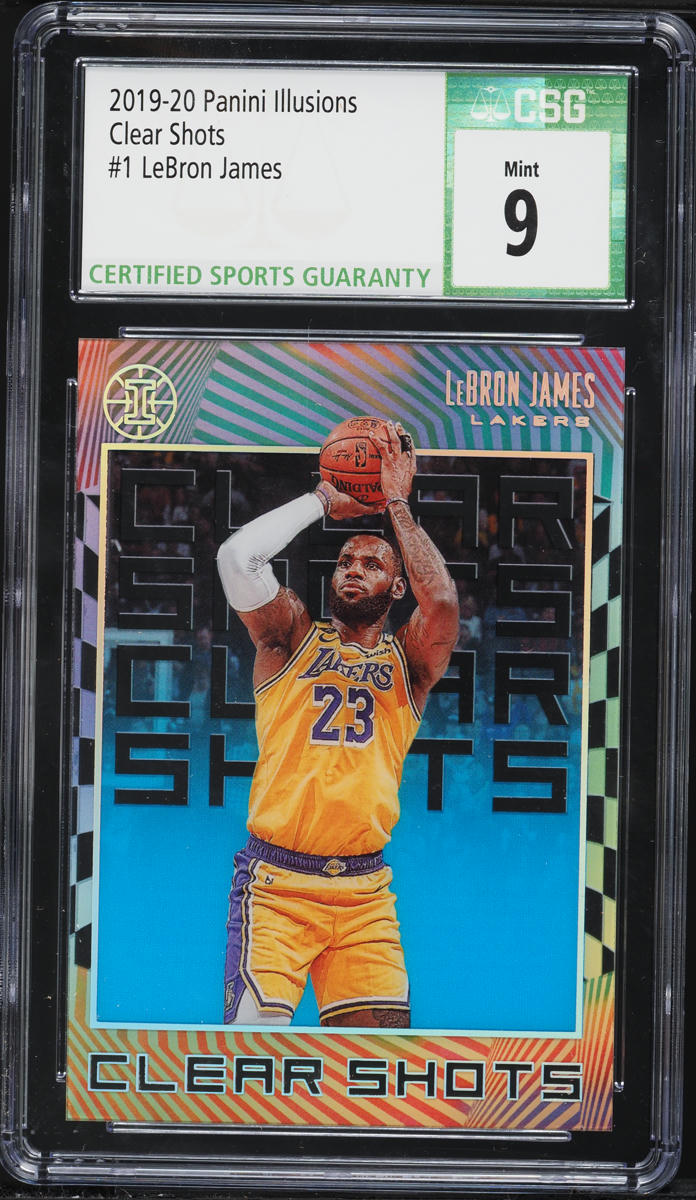 2019 Panini Illusions Clear Shots LeBron James #1 CSG 9 MINT