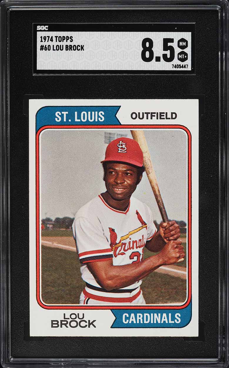 1974 Topps Lou Brock #60 SGC 8.5 NM-MT+