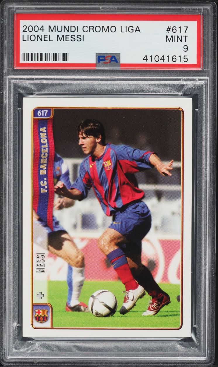 2004 Mundi Cromo Liga Lionel Messi ROOKIE #617 PSA 9 MINT