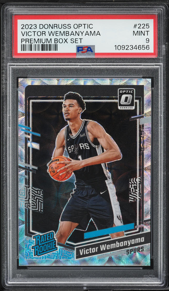 2023 Donruss Optic Premium Box Set Victor Wembanyama ROOKIE /249 #225 PSA 9 MINT
