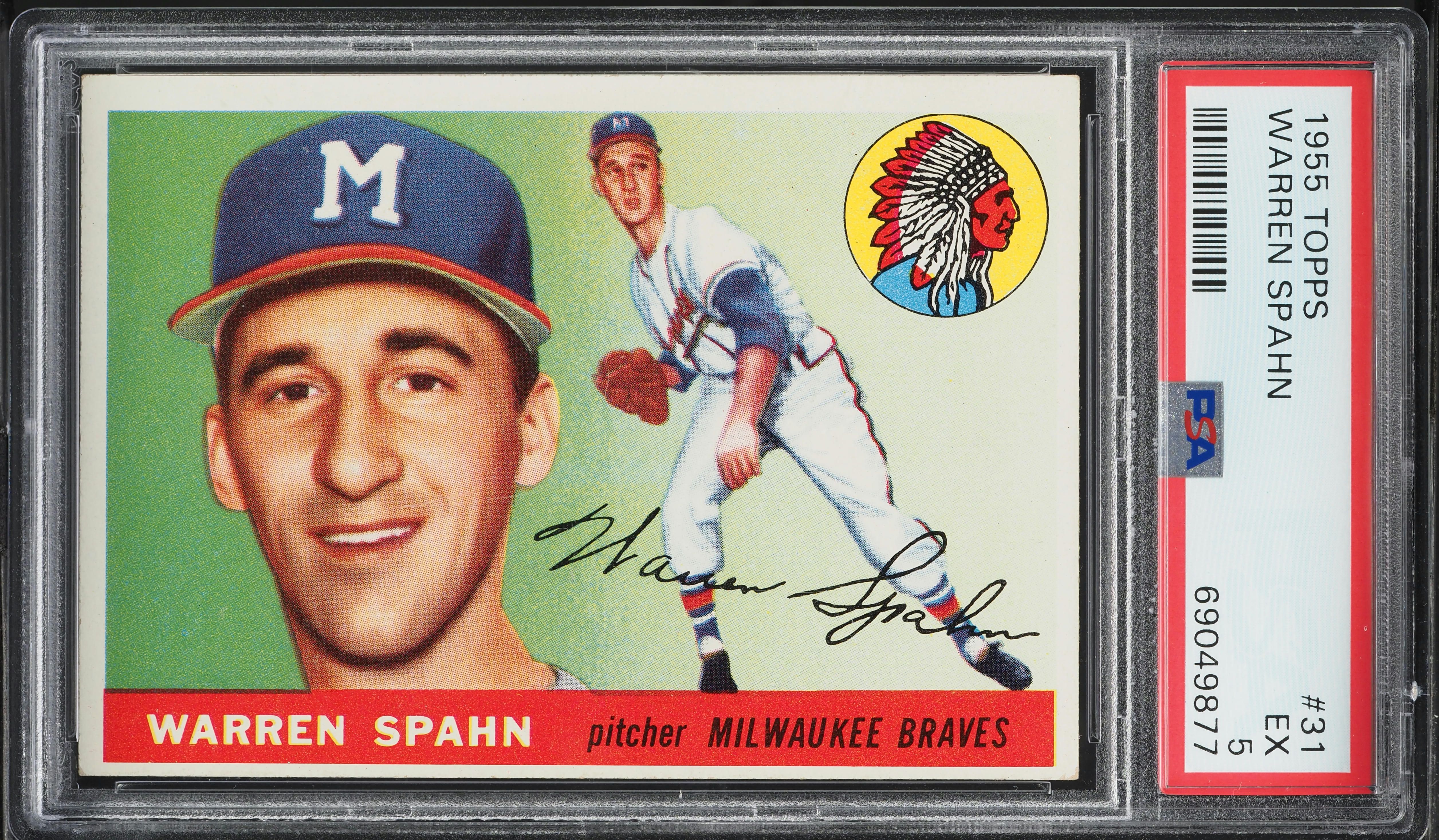 1955 Topps Warren Spahn #31 PSA 5 EX