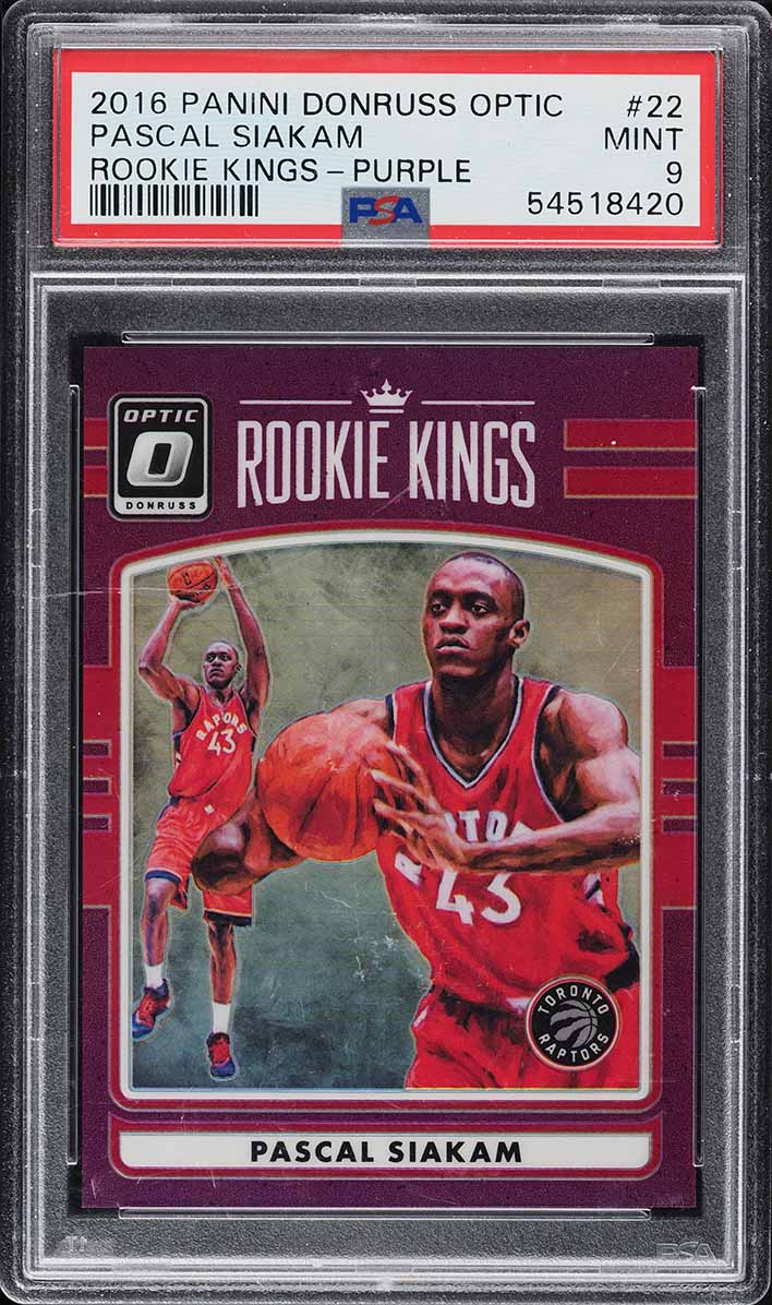 2016 Donruss Optic Kings Purple Pascal Siakam ROOKIE #22 PSA 9 MINT