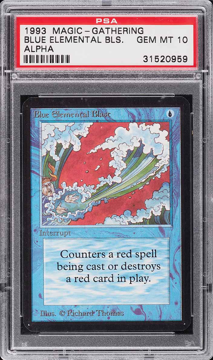 1993 Magic The Gathering MTG Alpha Blue Elemental Blast PSA 10 GEM MINT