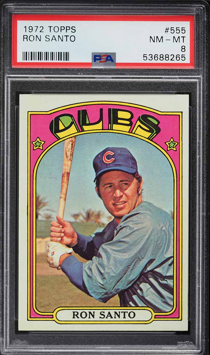 1972 Topps Ron Santo #555 PSA 8 NM-MT