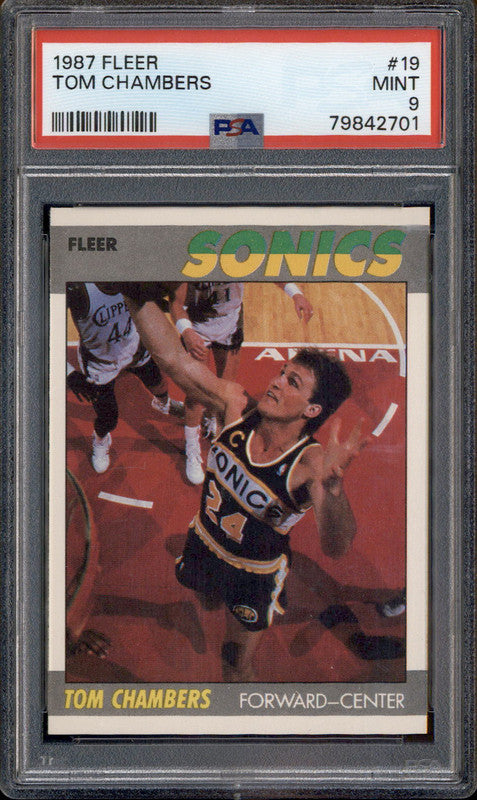 1987 Fleer #19 Tom Chambers PSA 9