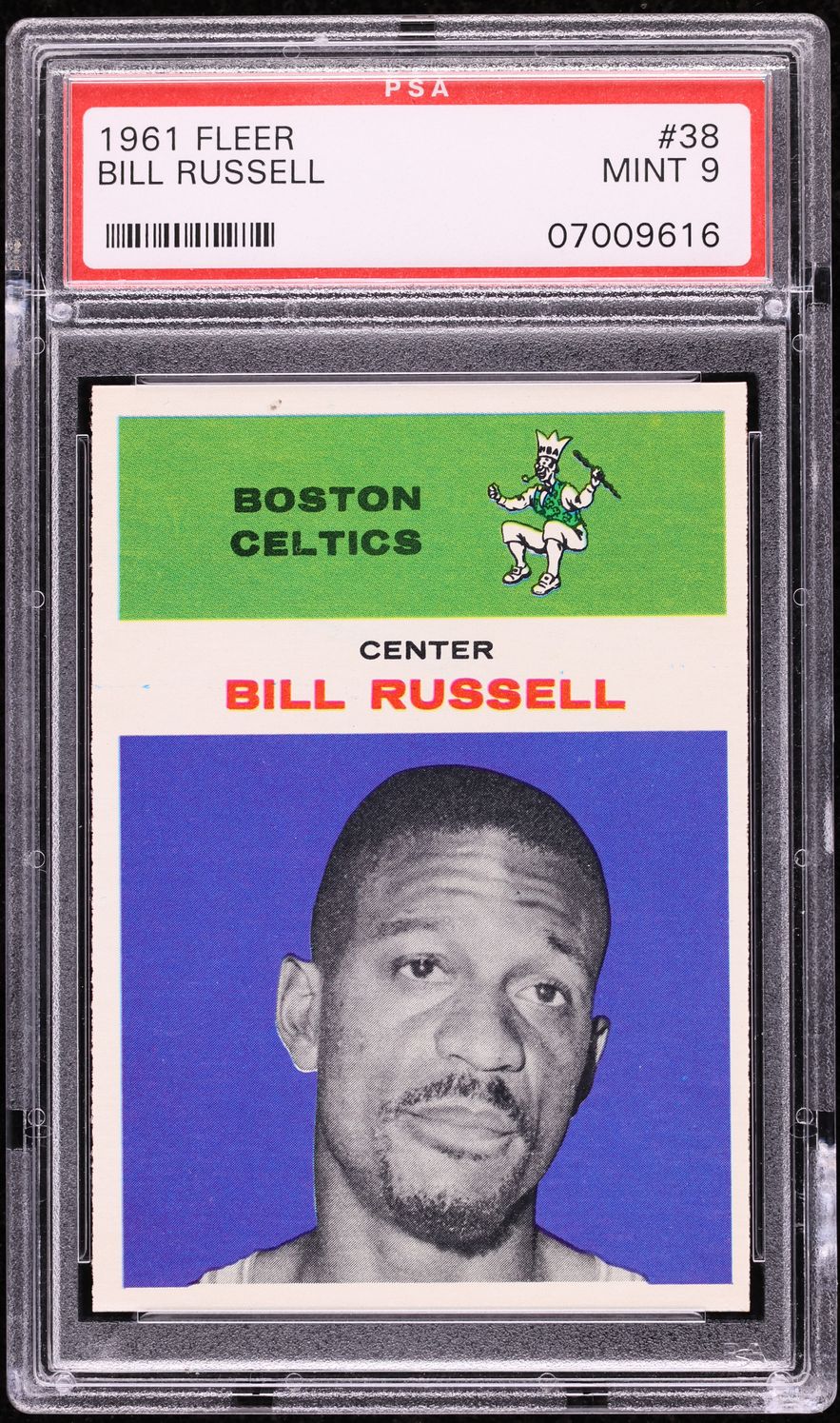 1961 Fleer Basketball Bill Russell #38 PSA 9 MINT