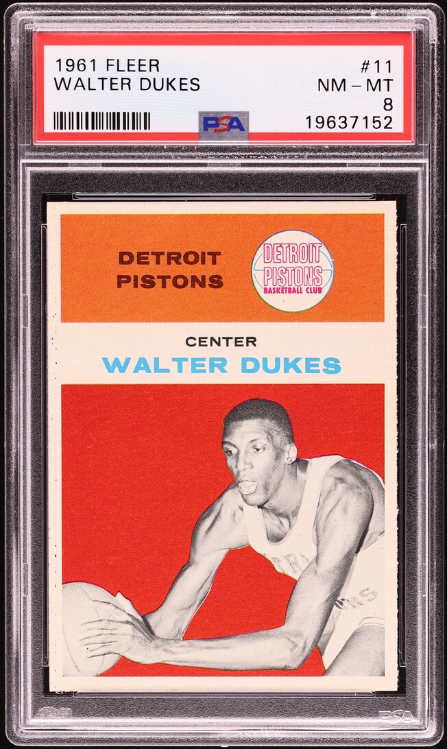 1961 Fleer Basketball Walter Dukes #11 PSA 8 NM-MT