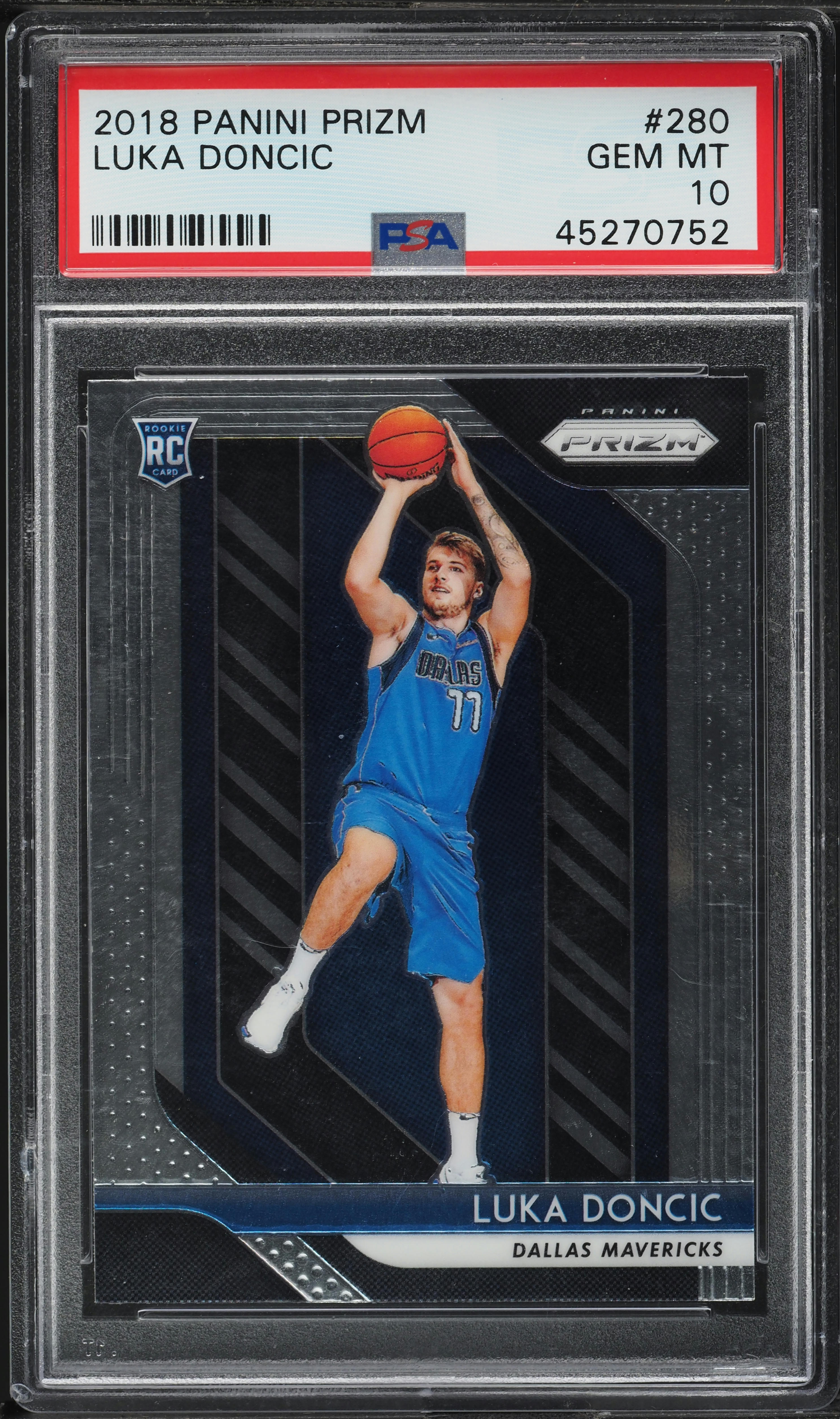 2018 Panini Prizm Luka Doncic ROOKIE #280 PSA 10 GEM MINT