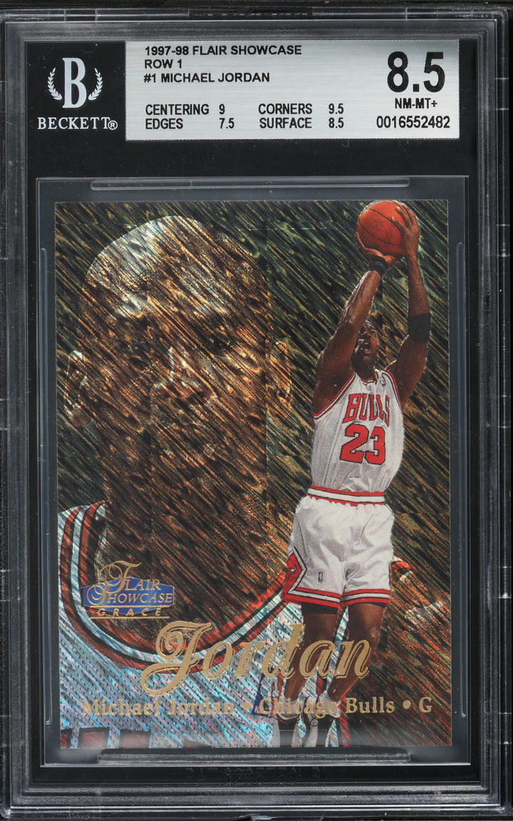 1997 Flair Showcase Row 1 Michael Jordan #1 BGS 8.5 NM-MT+