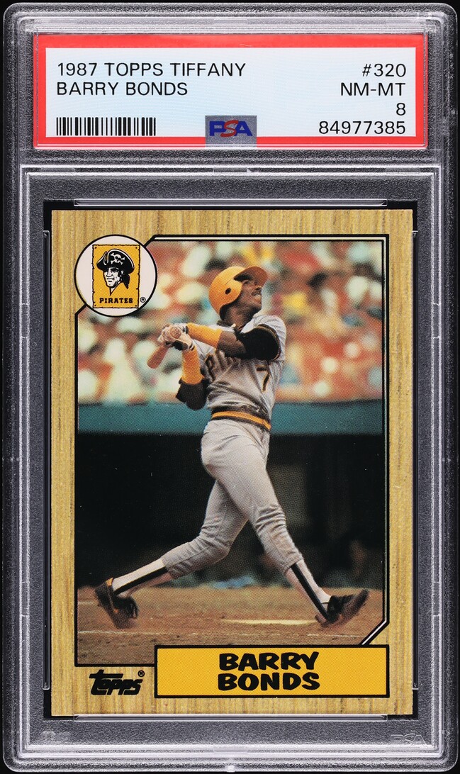 1987 Topps Tiffany Barry Bonds ROOKIE #320 PSA 8 NM-MT