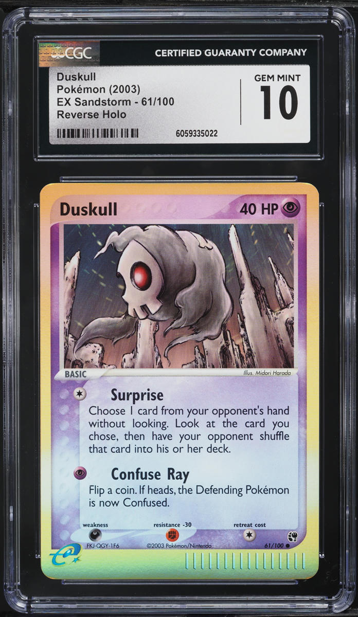 2003 Pokemon EX Sandstorm Reverse Holo Duskull #61 CGC 10 GEM MINT