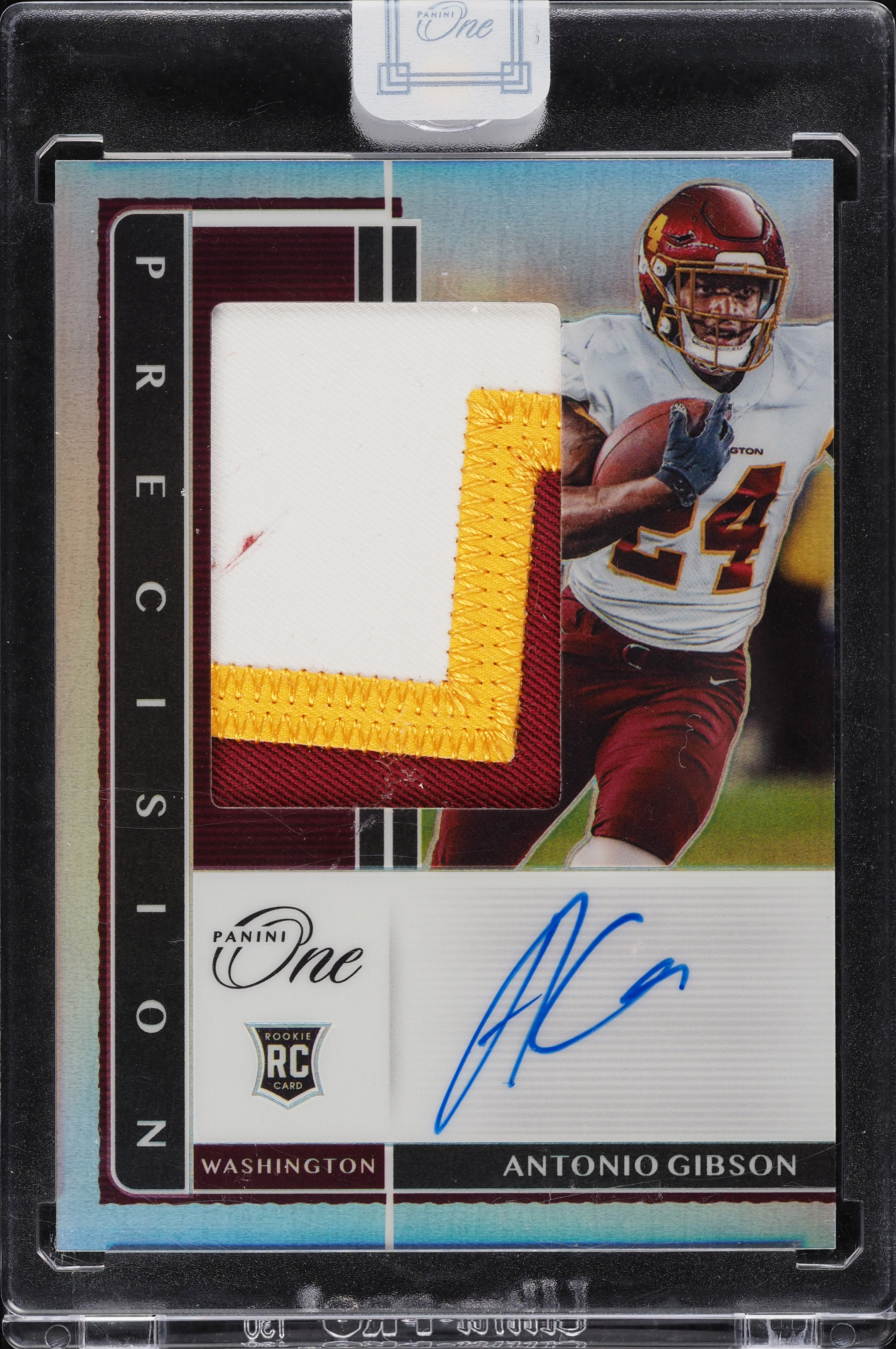 2020 Panini One Precision Prizm Antonio Gibson ROOKIE PATCH AUTO /49 #327