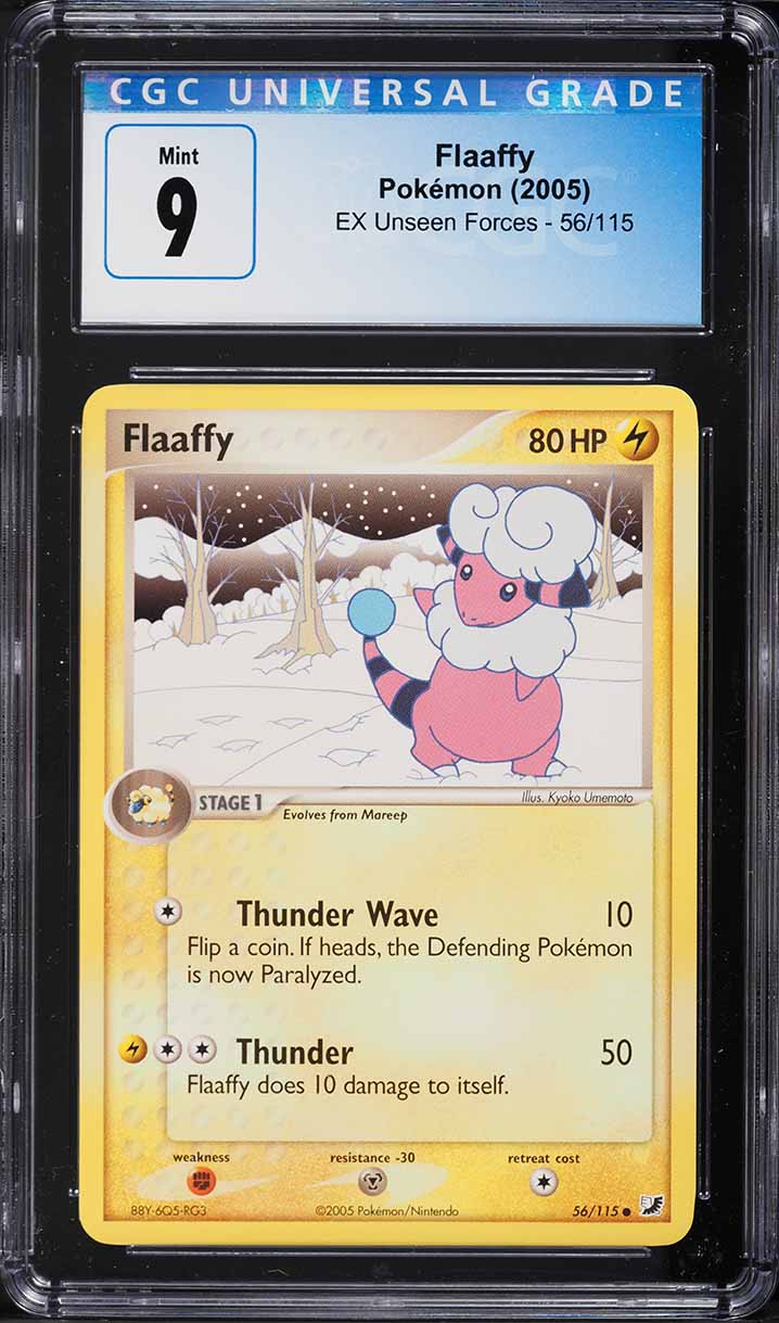 2005 Pokemon EX Unseen Forces Flaaffy #56 CGC 9 MINT