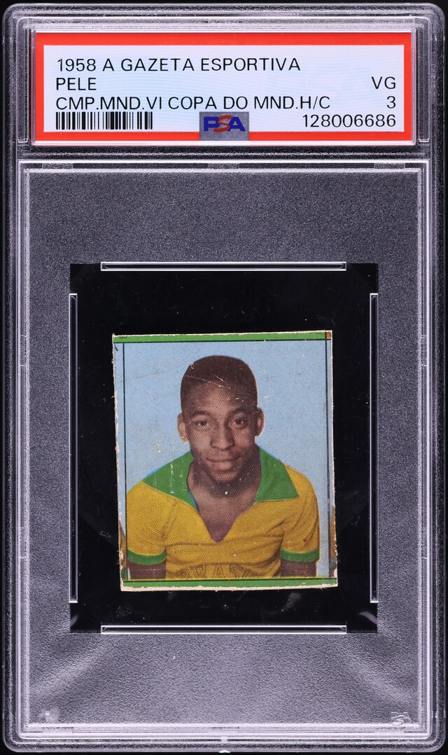 1958 A Gazeta Esportiva Campeao Mundial Pele ROOKIE PSA 3 VG
