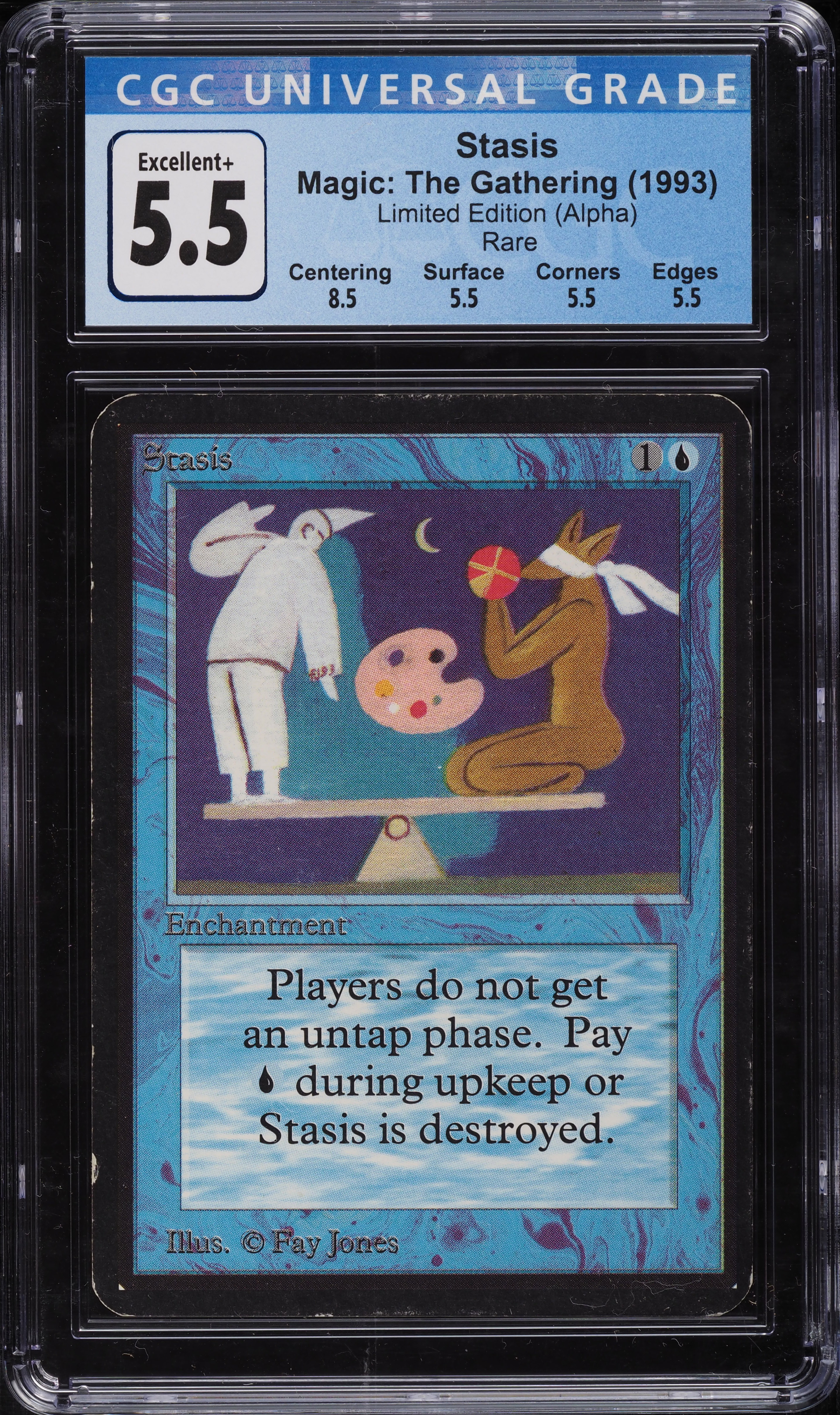 1993 Magic The Gathering MTG Alpha Stasis CGC 5.5 EX+