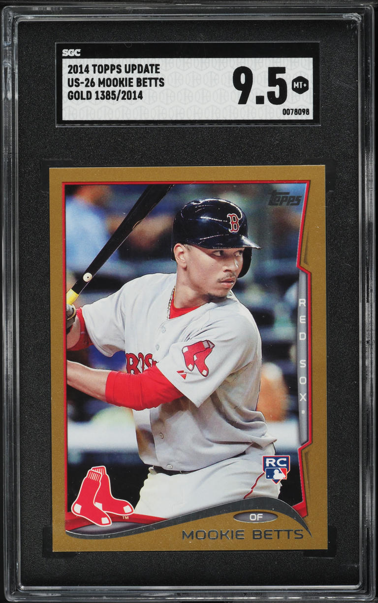 2014 Topps Update Gold Mookie Betts ROOKIE /2014 #US-26 SGC 9.5 MINT+